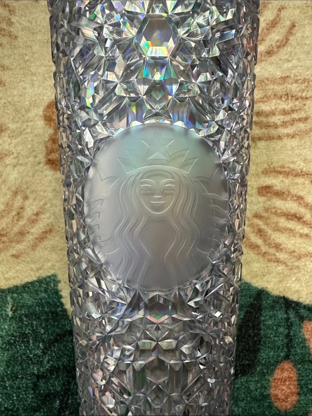 New 2024 Starbucks Silver Iridescent Gem Cold Cup | 24 oz Tumbler | Venti Sized